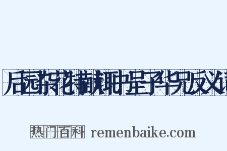 后园杂花特献辄书呈子华兄反义词是什么意思的图片